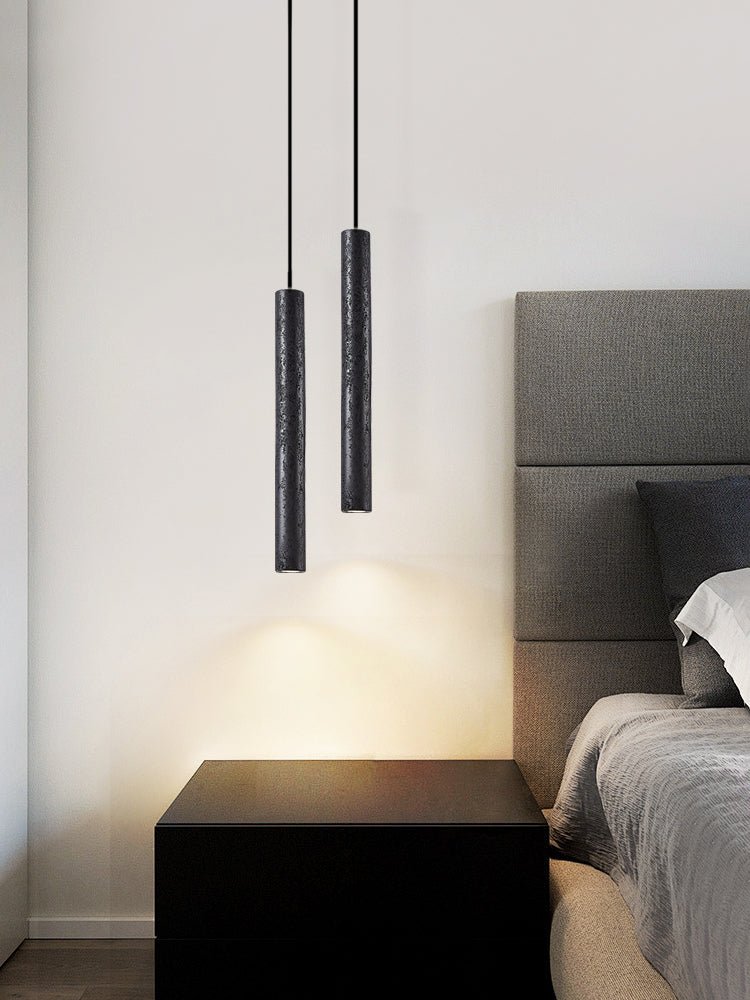 Suspension moderne Stefnir en Noir travertin