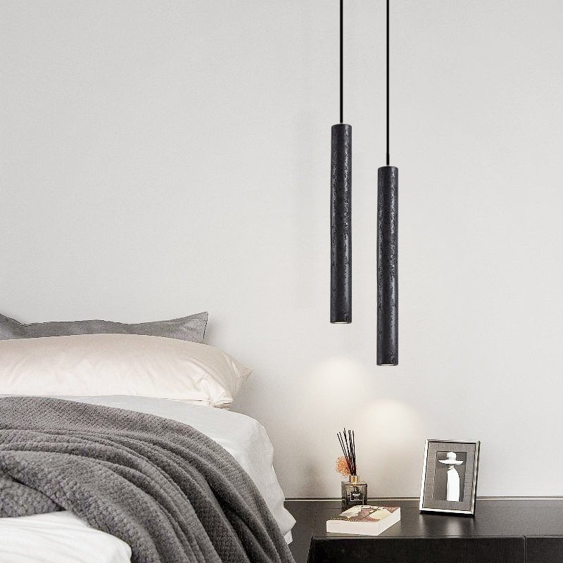 Suspension moderne Stefnir en Noir travertin