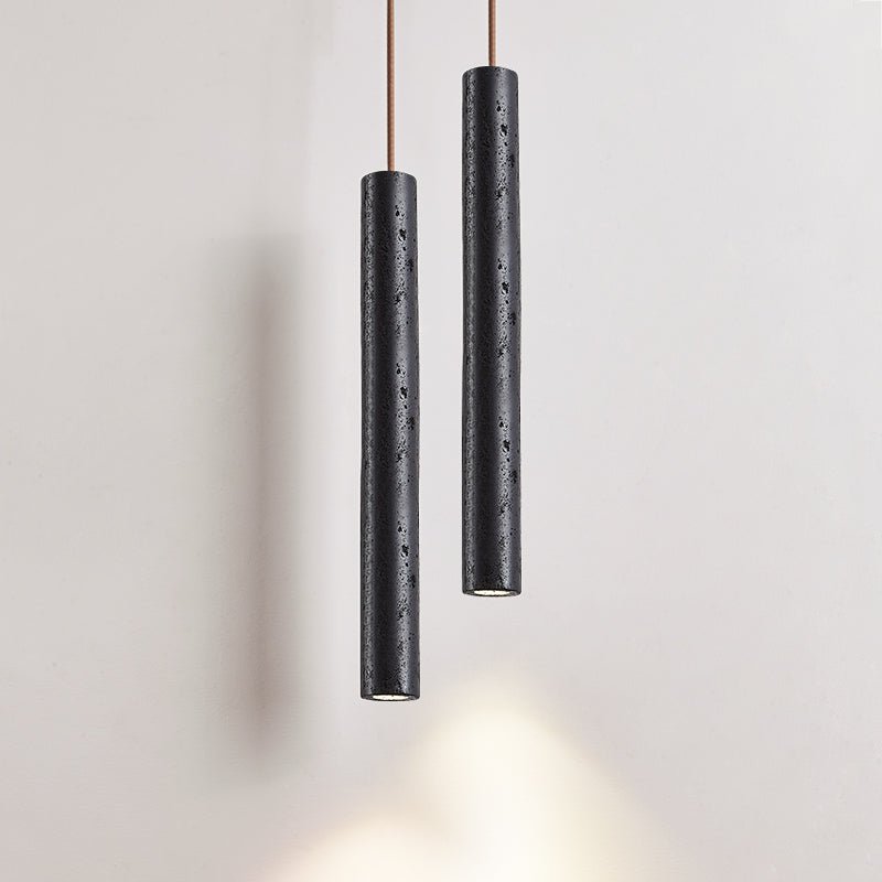 Suspension moderne Stefnir en Noir travertin