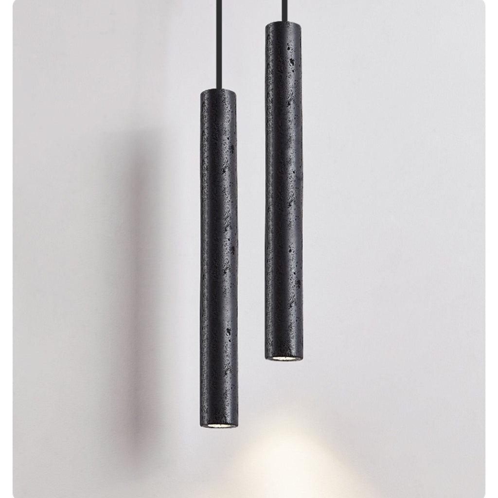 Suspension moderne Stefnir en Noir travertin