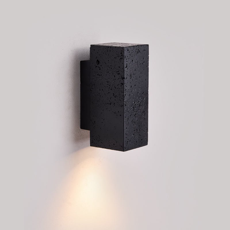 Applique murale moderne Torm en Noir travertin