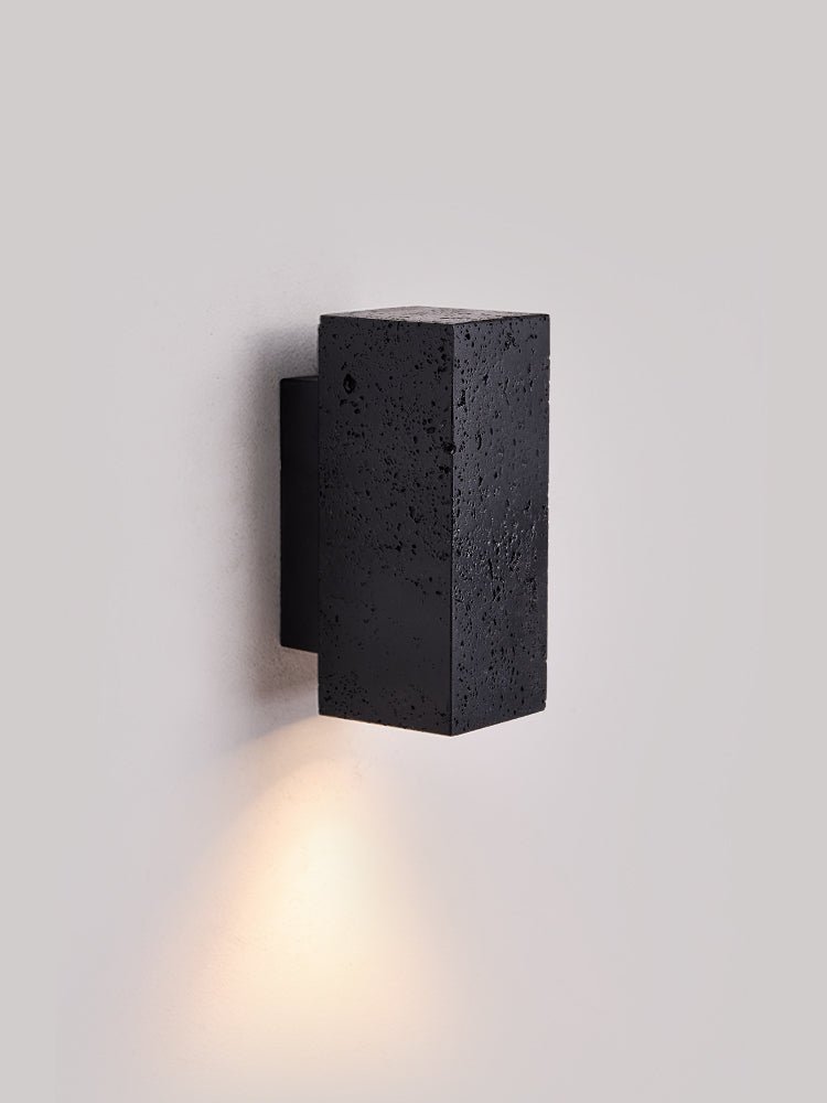 Applique murale moderne Torm en Noir travertin