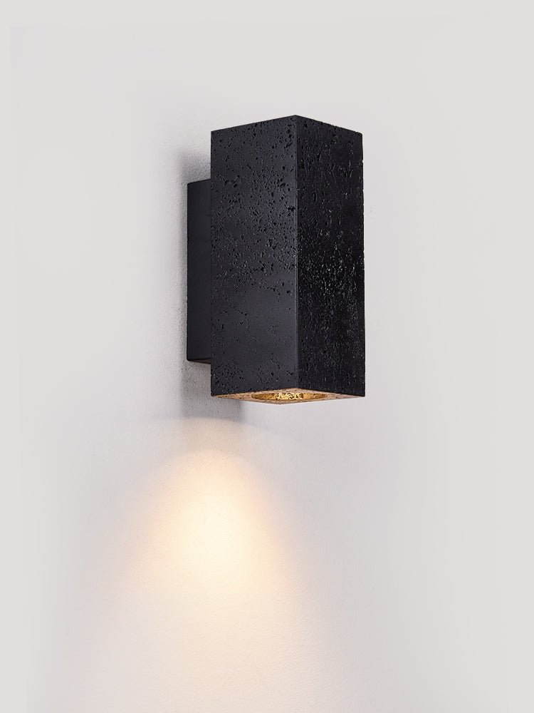 Applique murale moderne Torm en Noir travertin