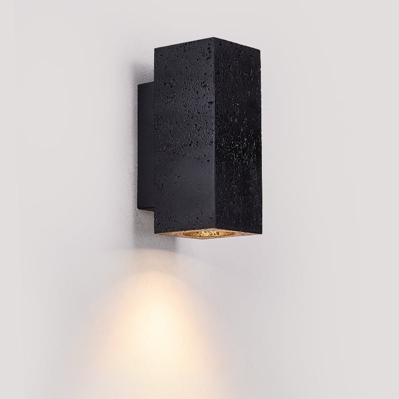 Applique murale moderne Torm en Noir travertin