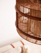 Lustre organique Kolis en bois et jute