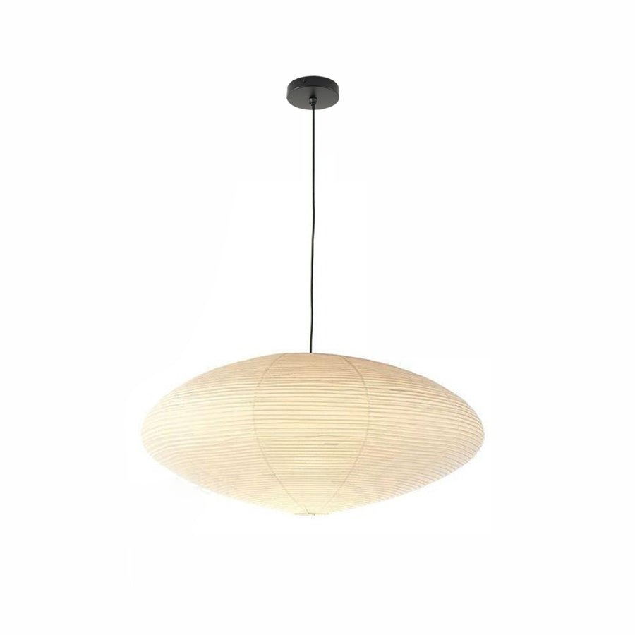 Suspension moderne Ove en papier Blanc et noir câble