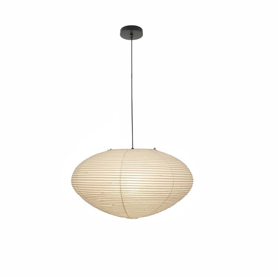 Suspension moderne Ove en papier Blanc et noir câble