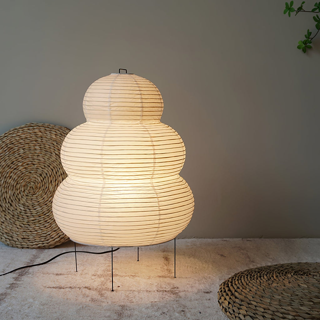 Lampe à poser moderne Fleming en papier Blanc
