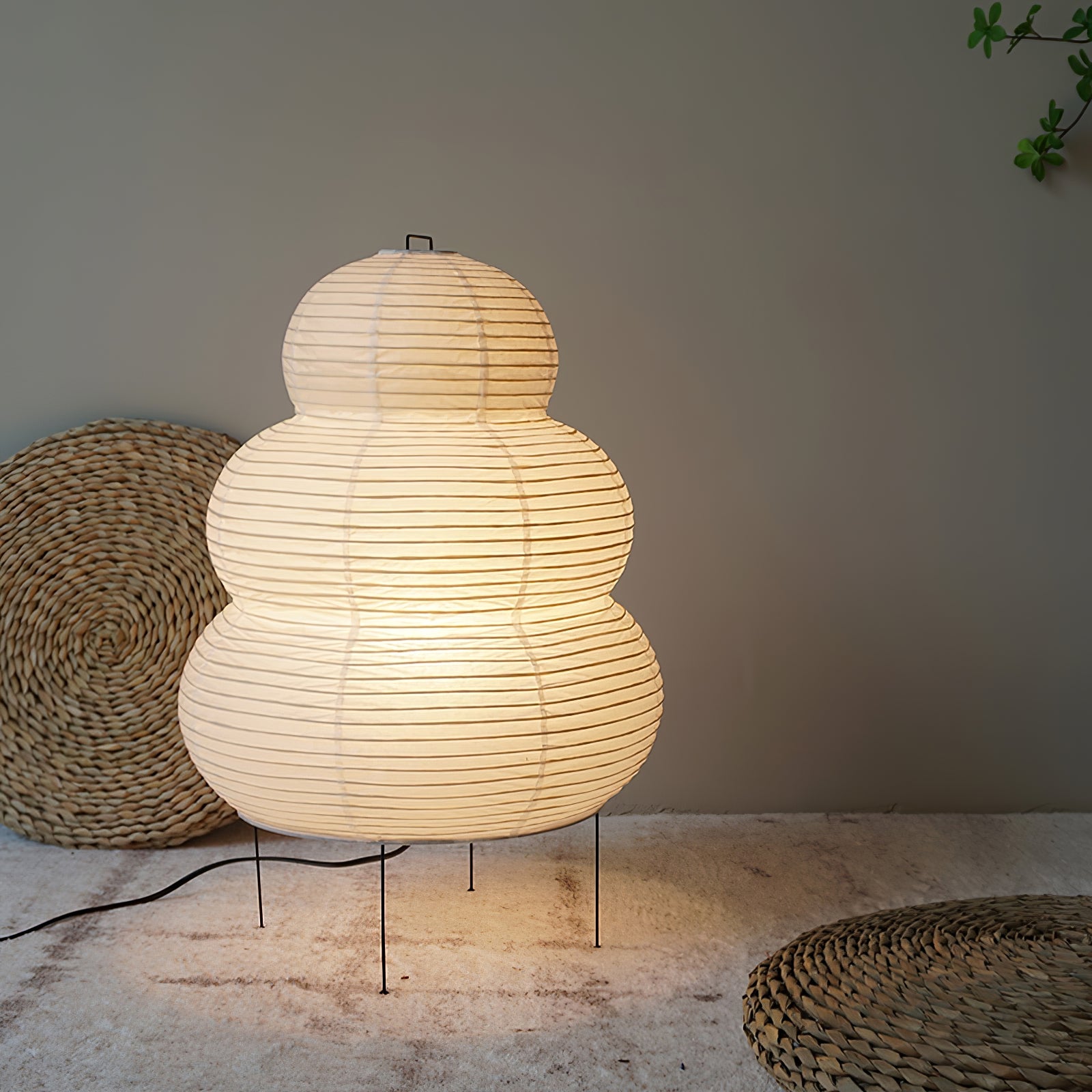 Lampe à poser moderne Fleming en papier Blanc