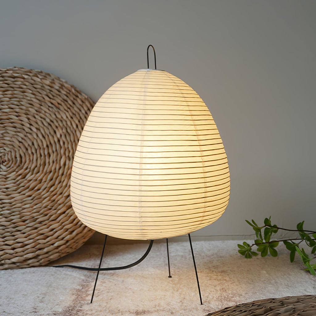 Lampe à poser moderne Fleming en papier Blanc