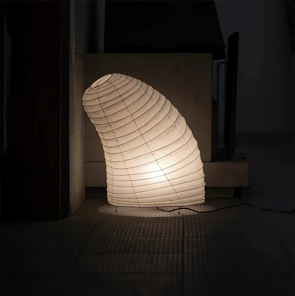 Lampe à poser moderne Fleming en papier Blanc