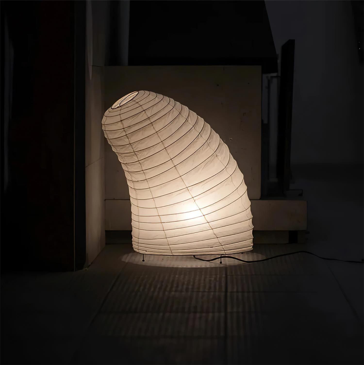 Lampe à poser moderne Fleming en papier Blanc