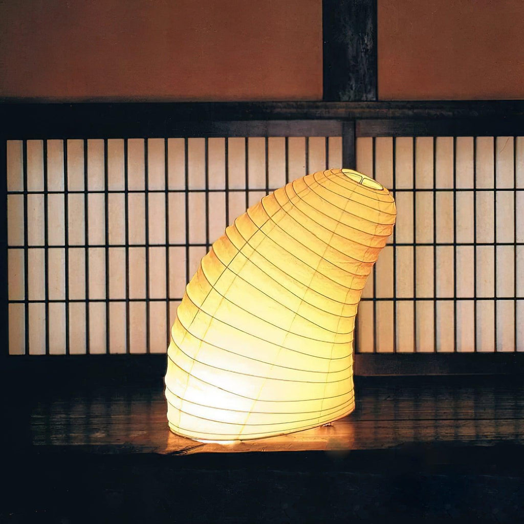 Lampe à poser moderne Fleming en papier Blanc