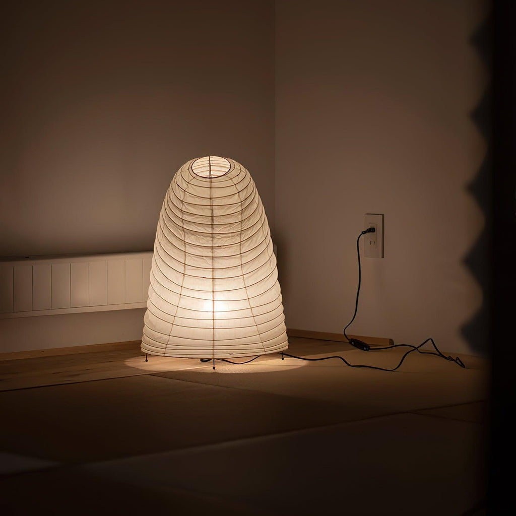 Lampe à poser moderne Fleming en papier Blanc