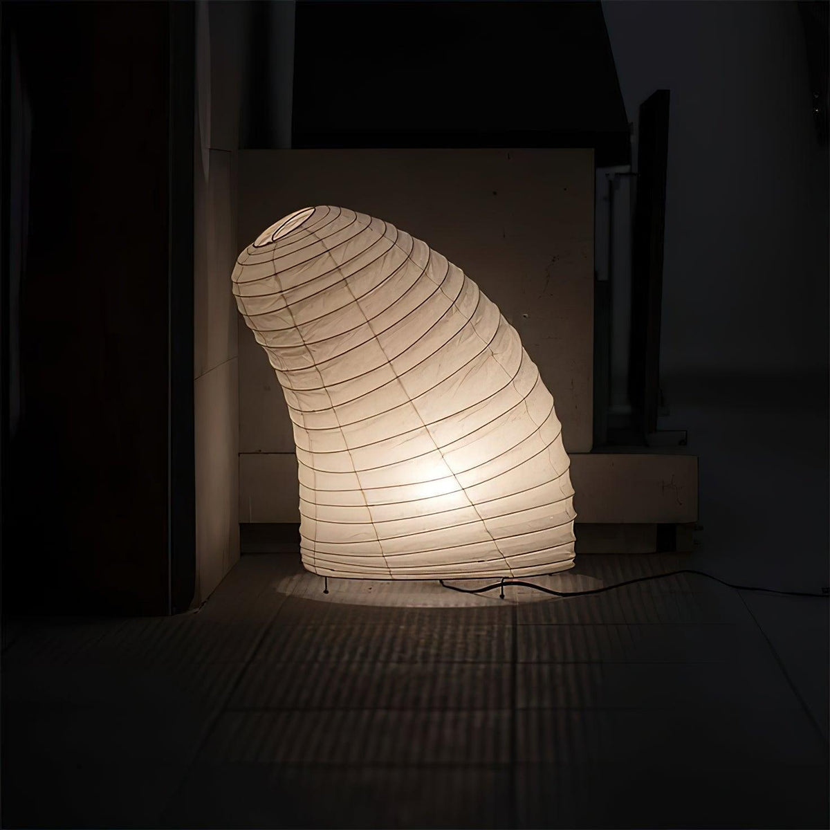 Lampe à poser moderne Fleming en papier Blanc