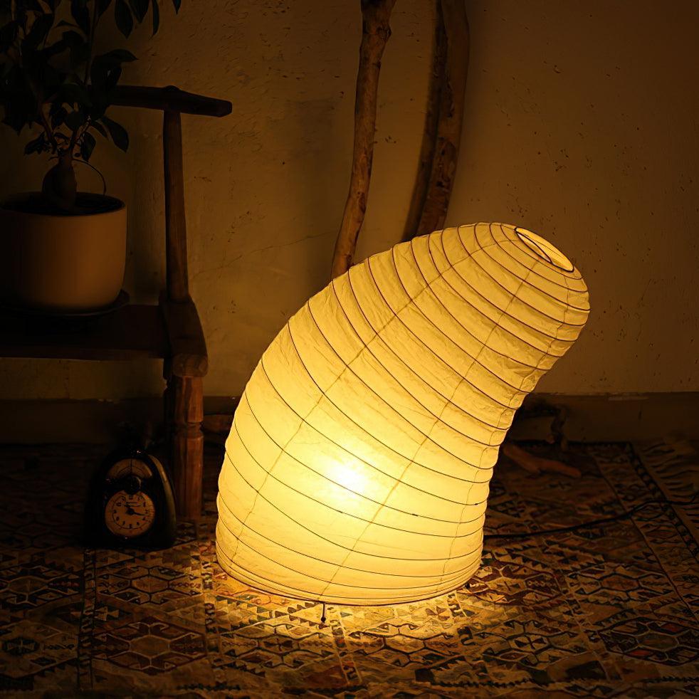 Lampe à poser moderne Fleming en papier Blanc
