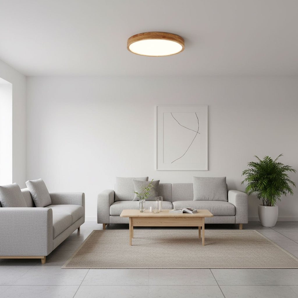 Plafonnier moderne Tapani en Bois