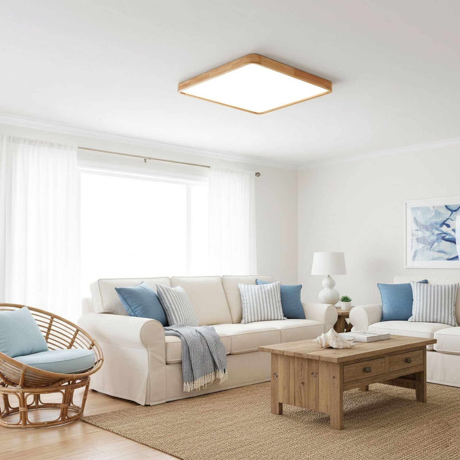 Plafonnier moderne Tapani en Bois