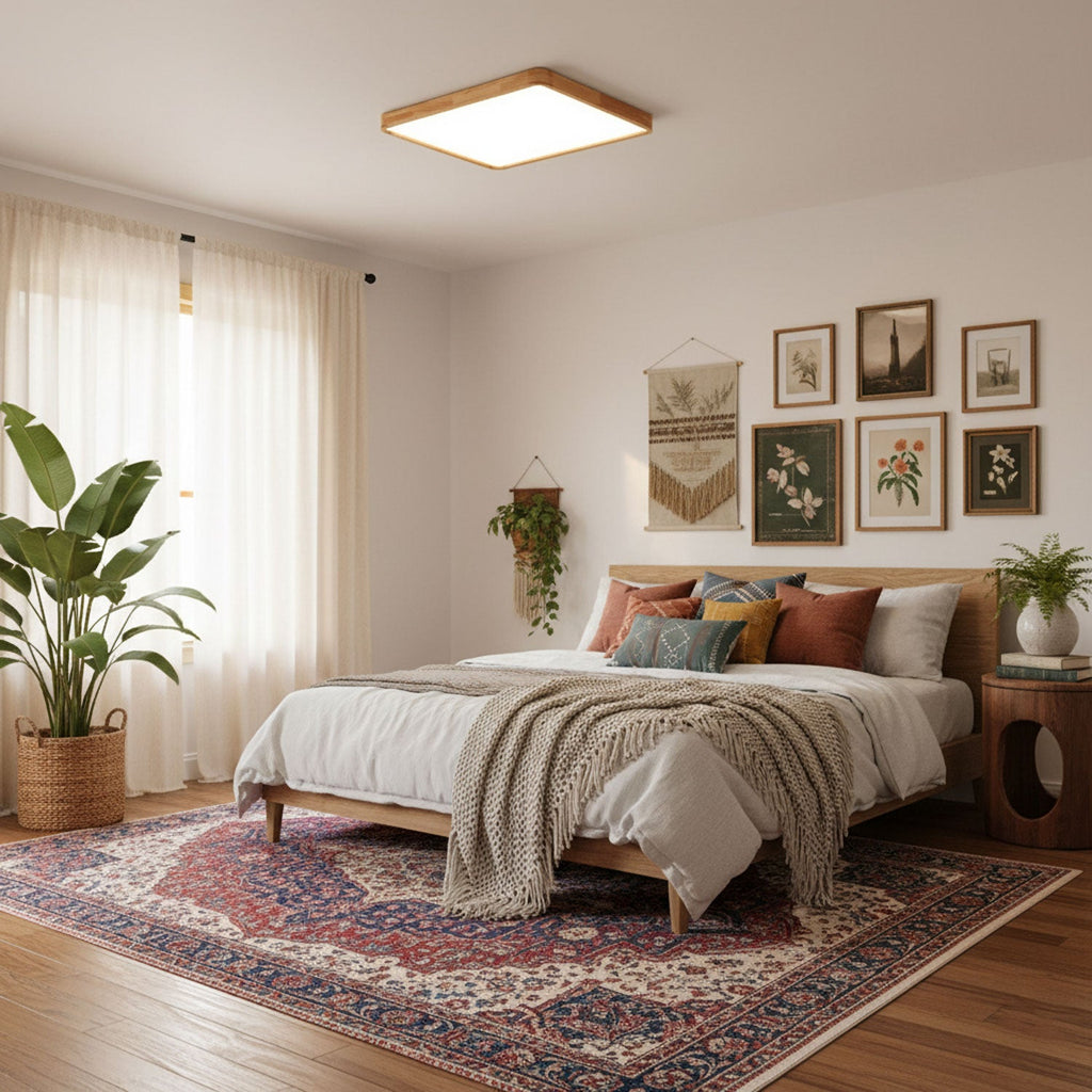 Plafonnier moderne Tapani en Bois