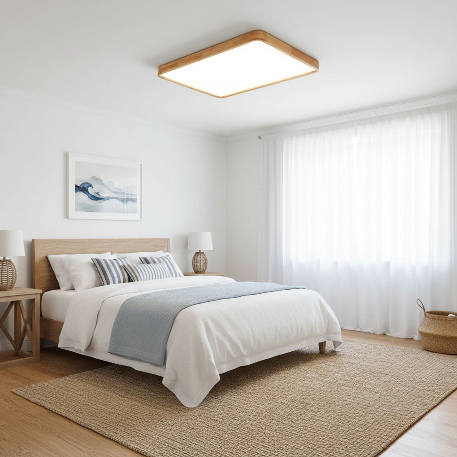 Plafonnier moderne Tapani en Bois