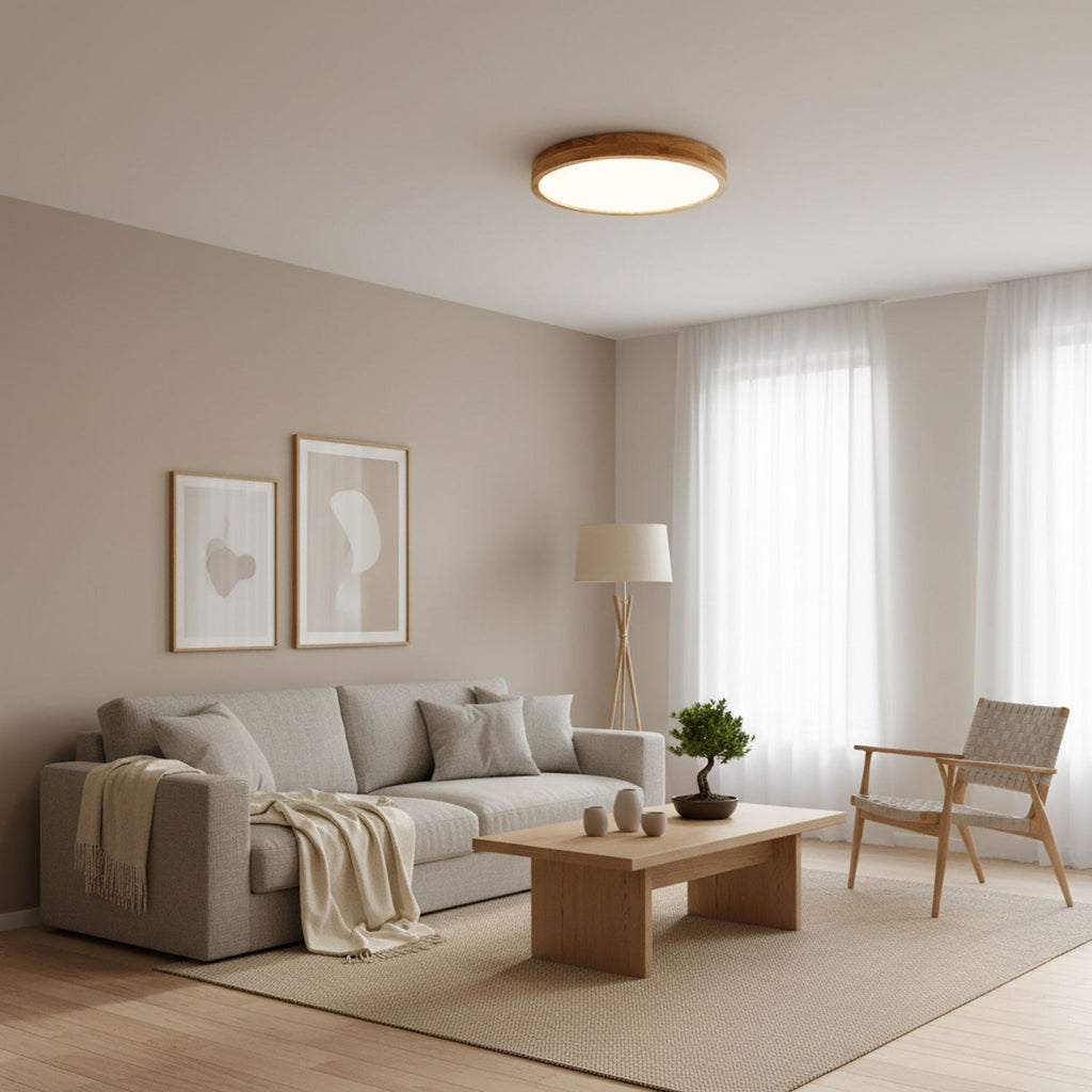 Plafonnier moderne Tapani en Bois