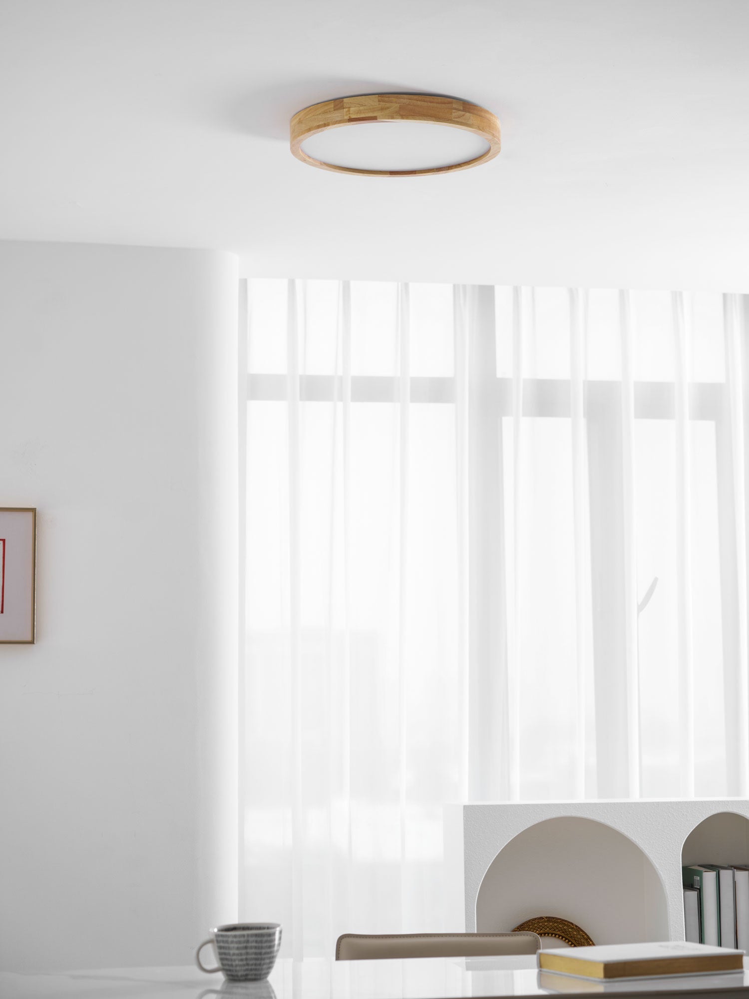 Plafonnier moderne Tapani en Bois