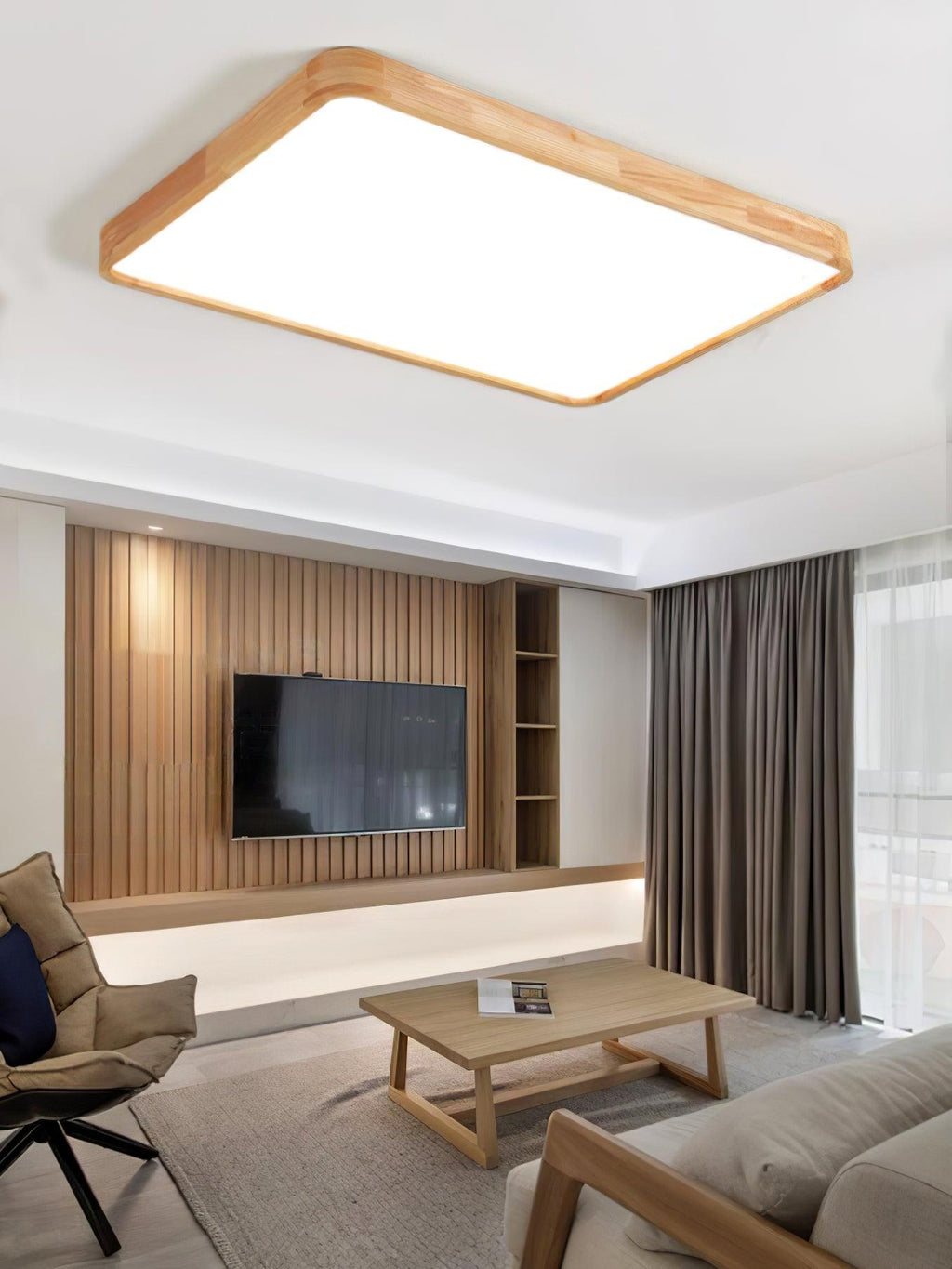 Plafonnier moderne Tapani en Bois