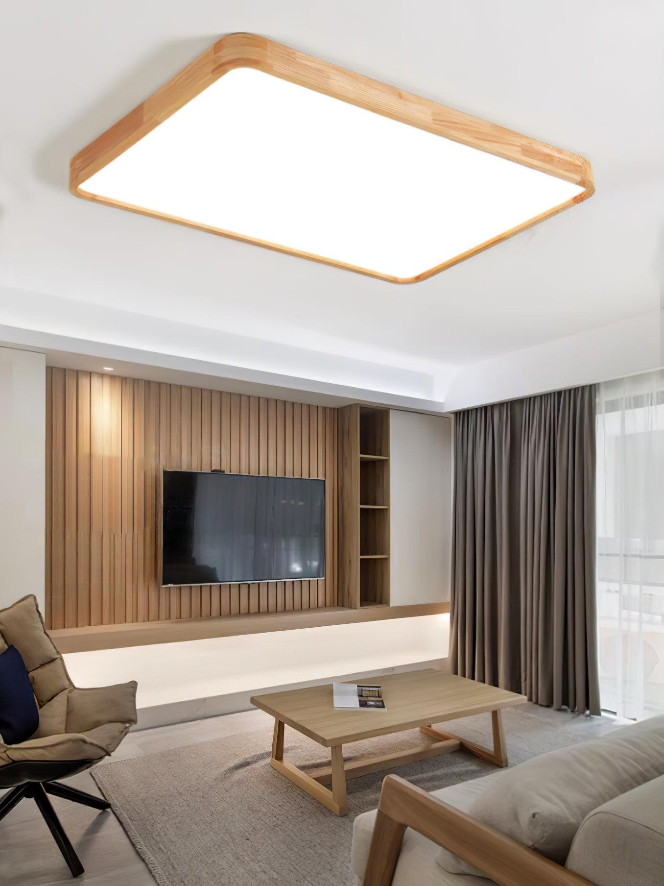 Plafonnier moderne Tapani en Bois