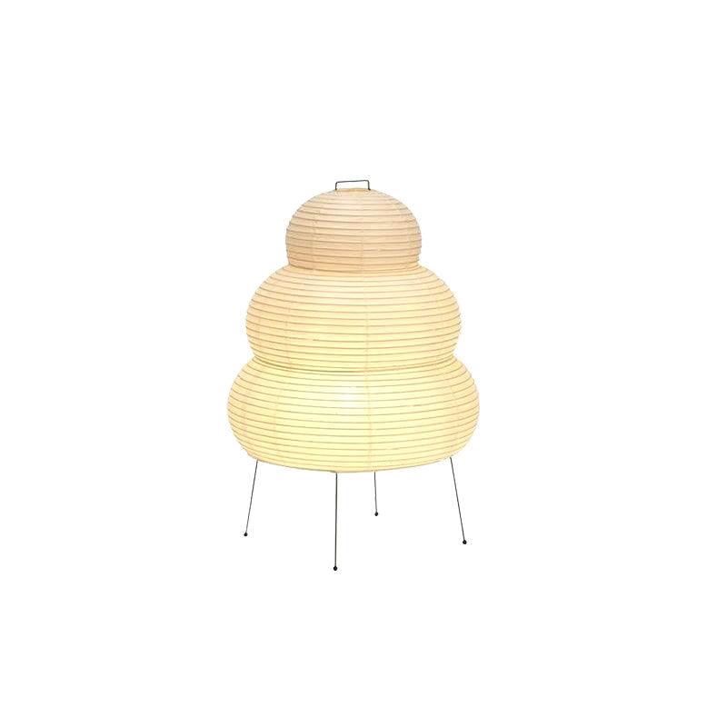 Lampe à poser moderne Fleming en papier Blanc