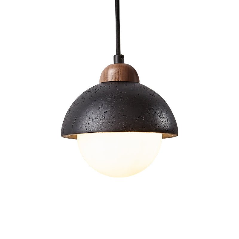 Suspension moderne Ciro en Noir travertin
