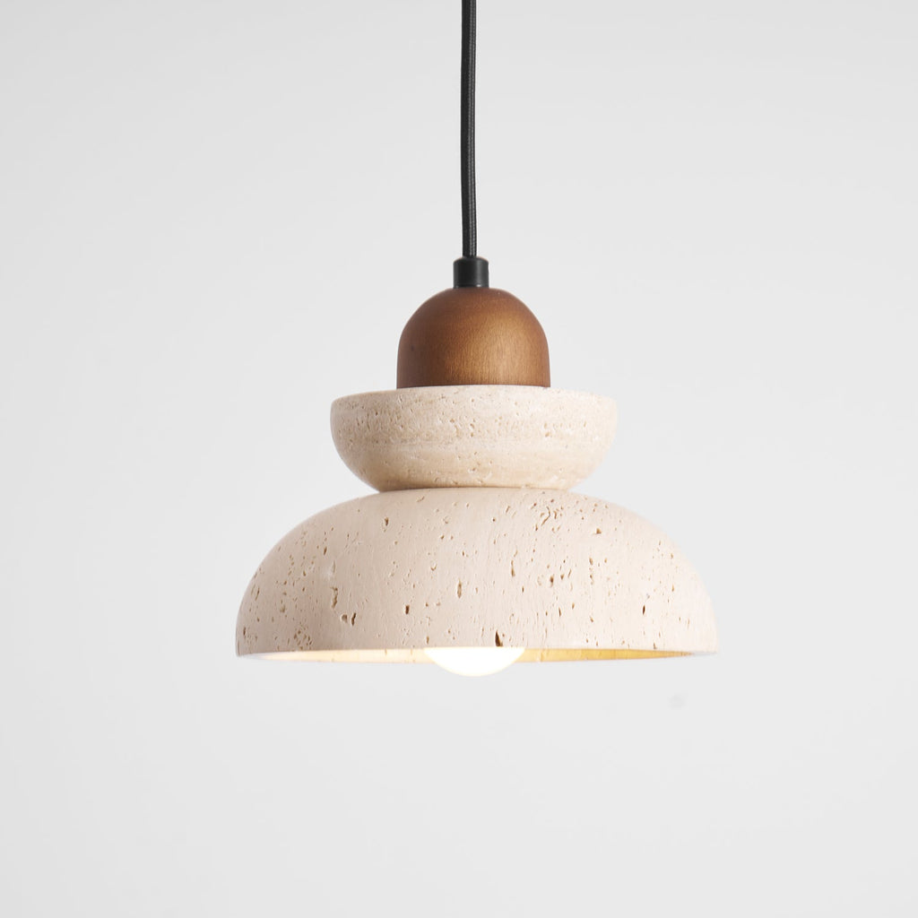 Suspension moderne Dace en Travertin jaune