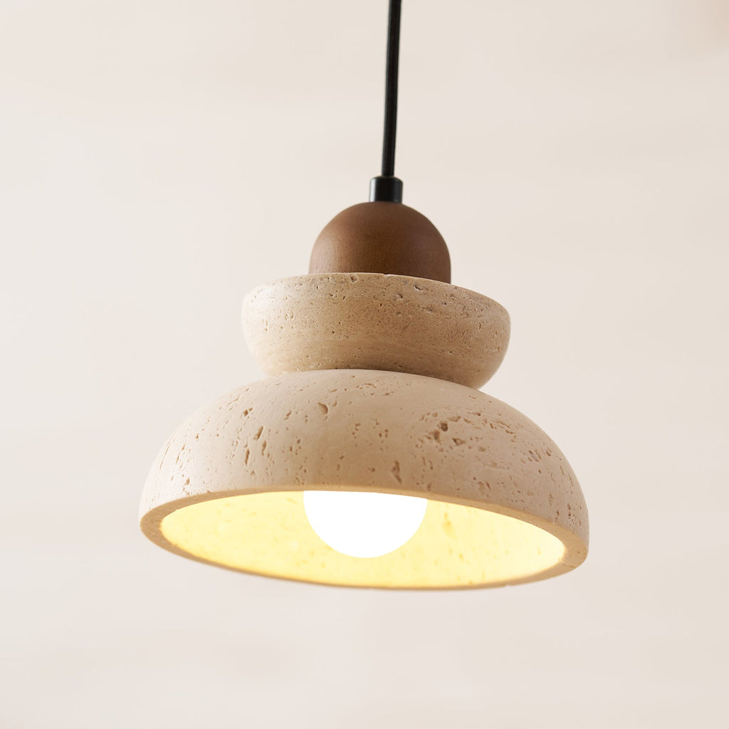Suspension moderne Dace en Travertin jaune