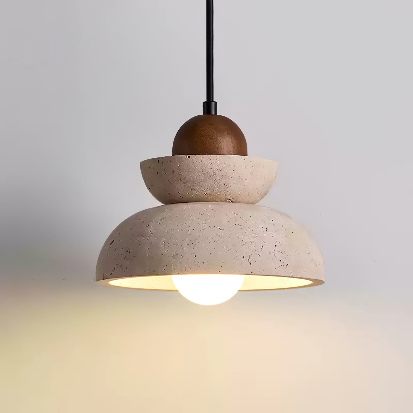 Suspension moderne Dace en Travertin jaune