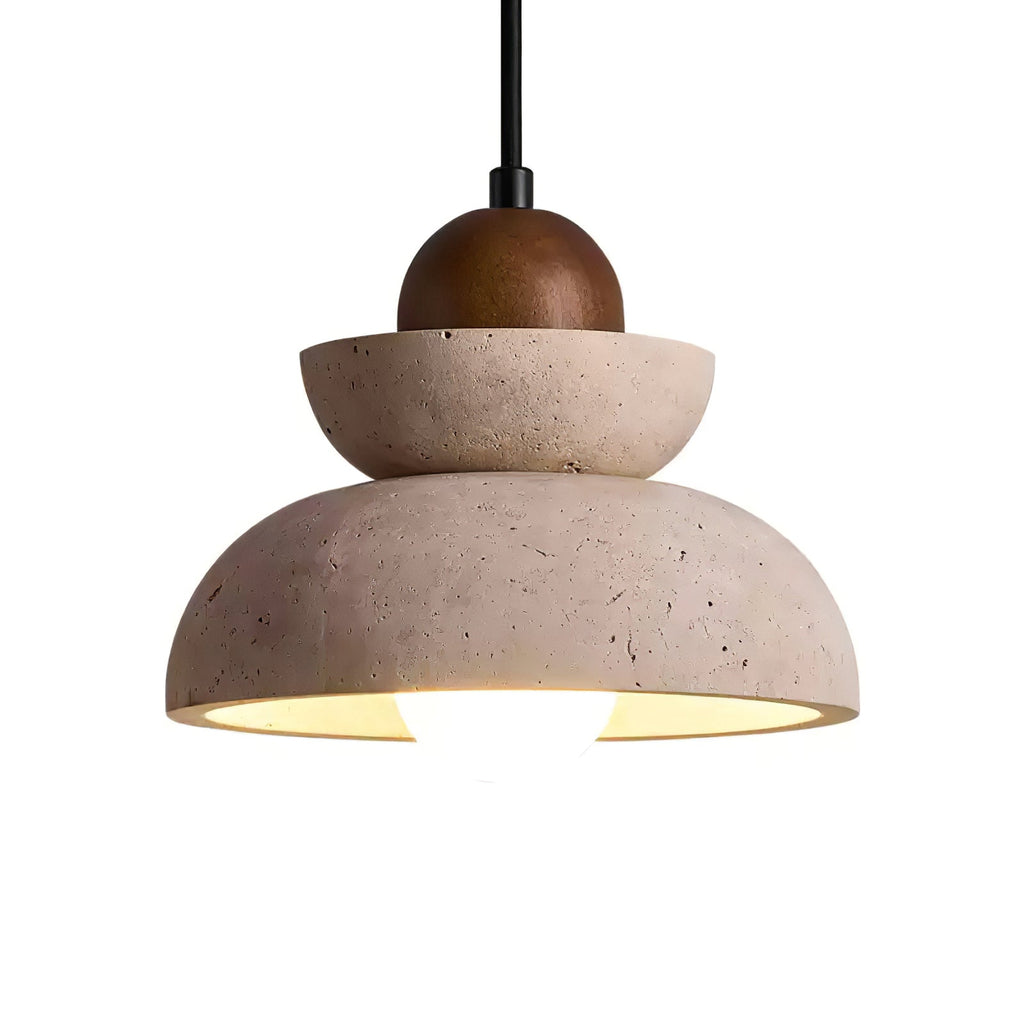 Suspension moderne Dace en Travertin jaune