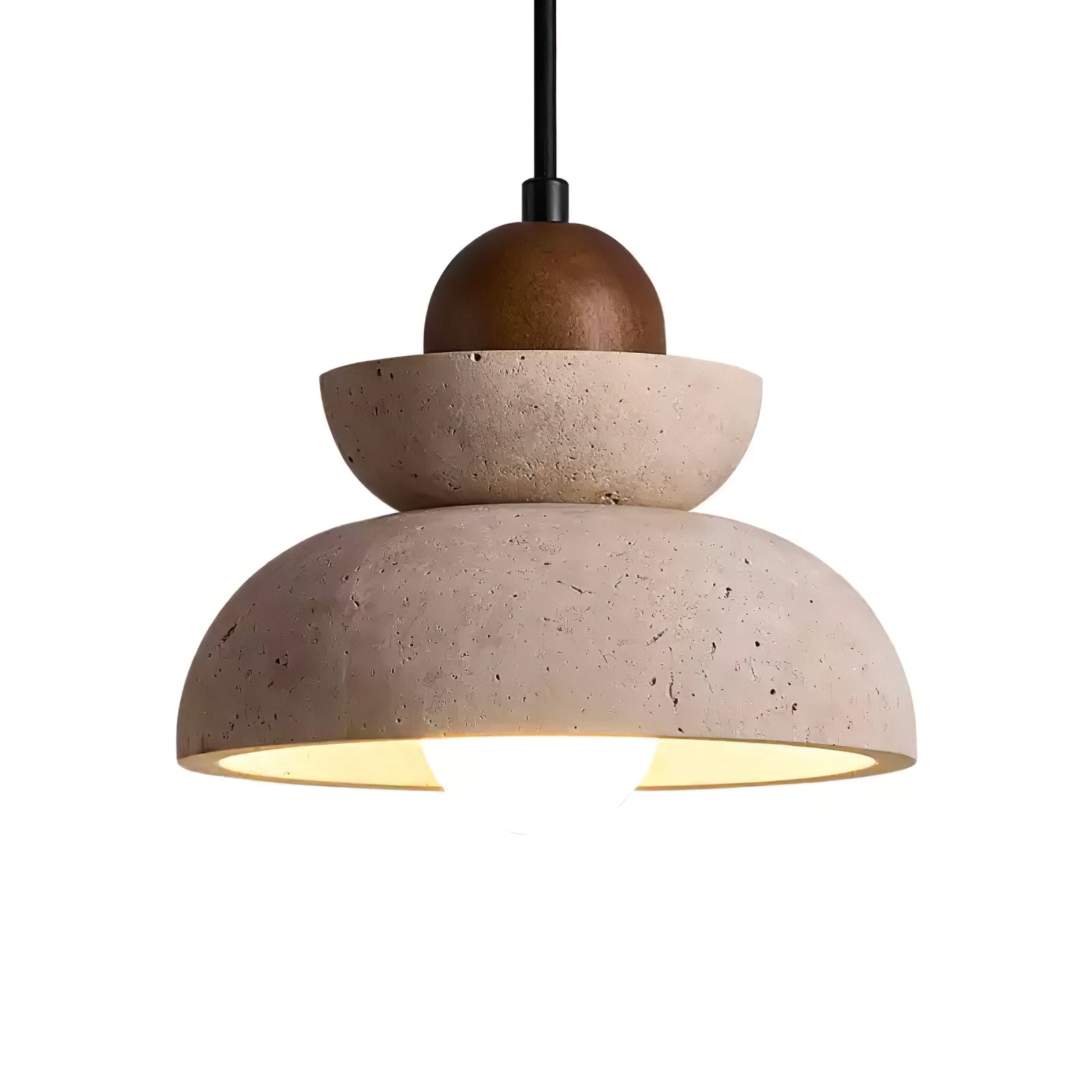 Suspension moderne Dace en Travertin jaune