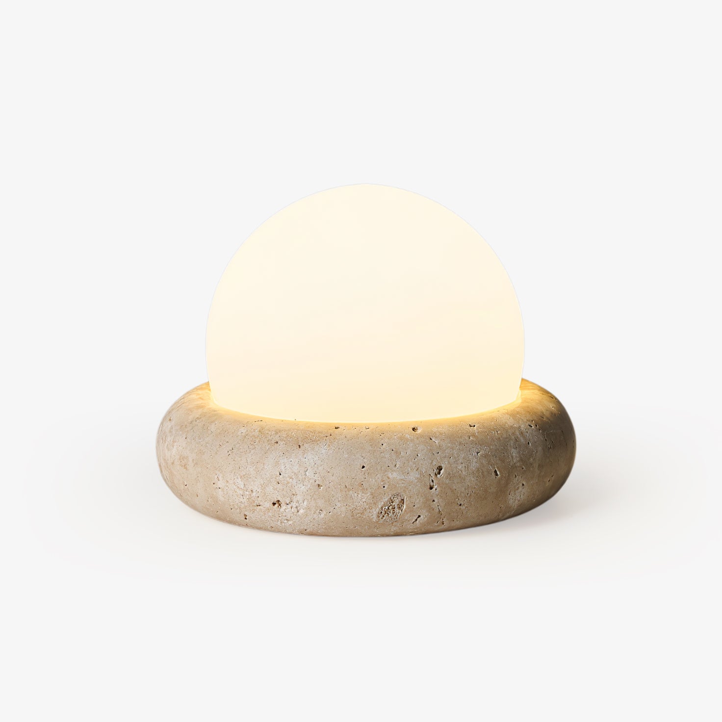 Lampe à poser moderne August en Travertin