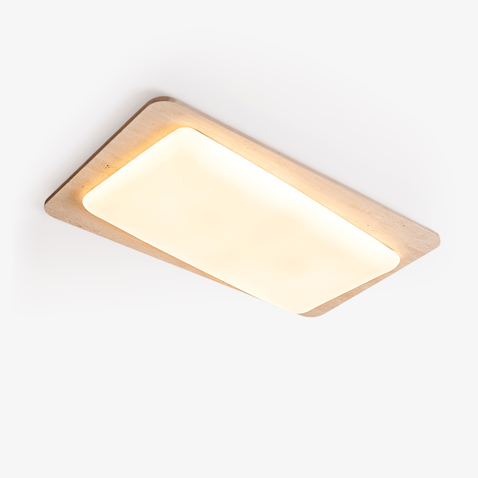 Plafonnier moderne Coe en Travertin jaune et blanc