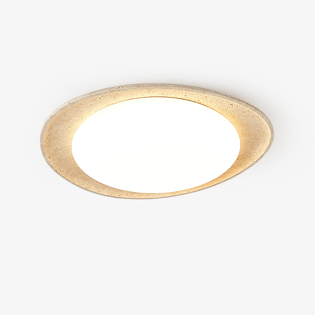 Plafonnier moderne Auric en Travertin jaune