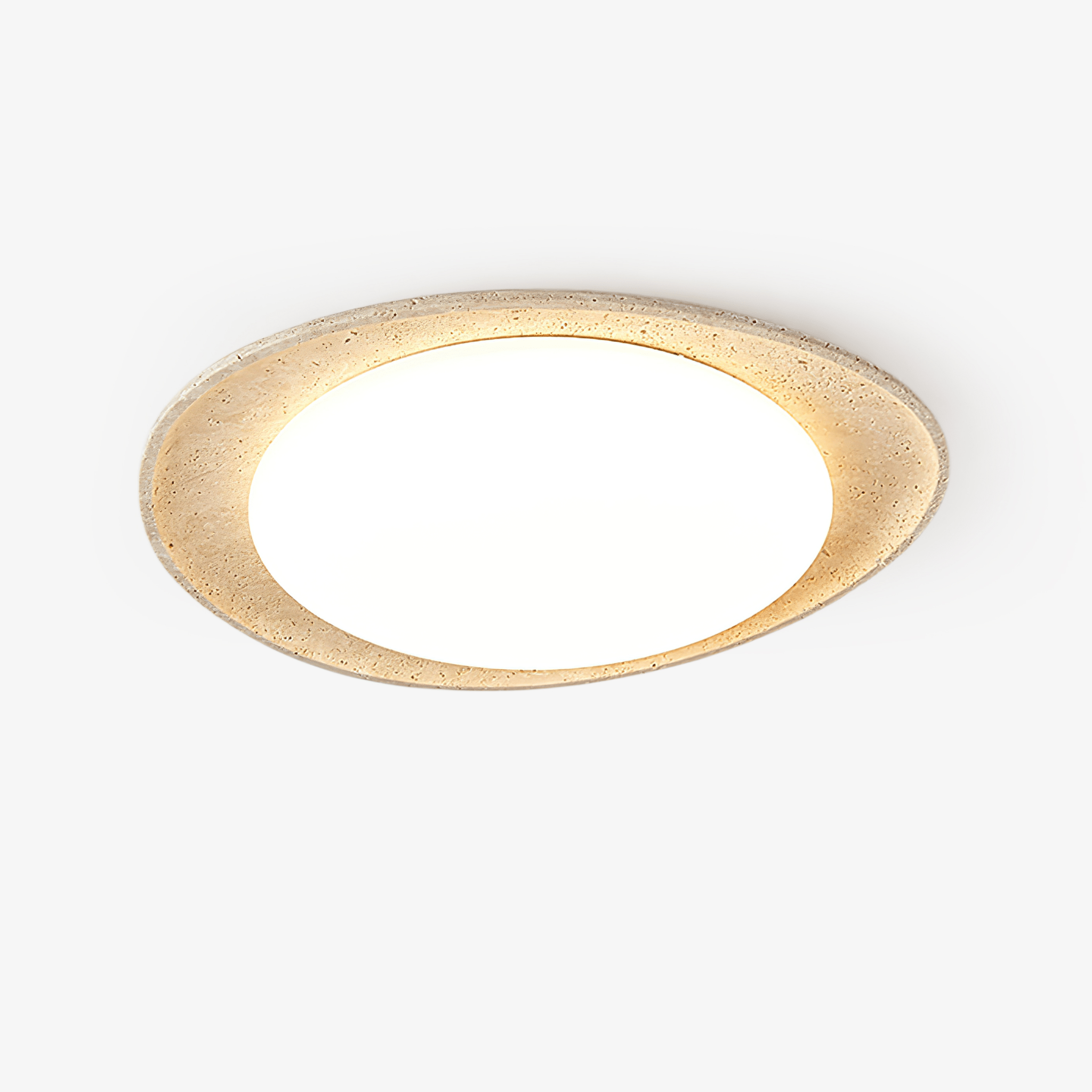 Plafonnier moderne Auric en Travertin jaune
