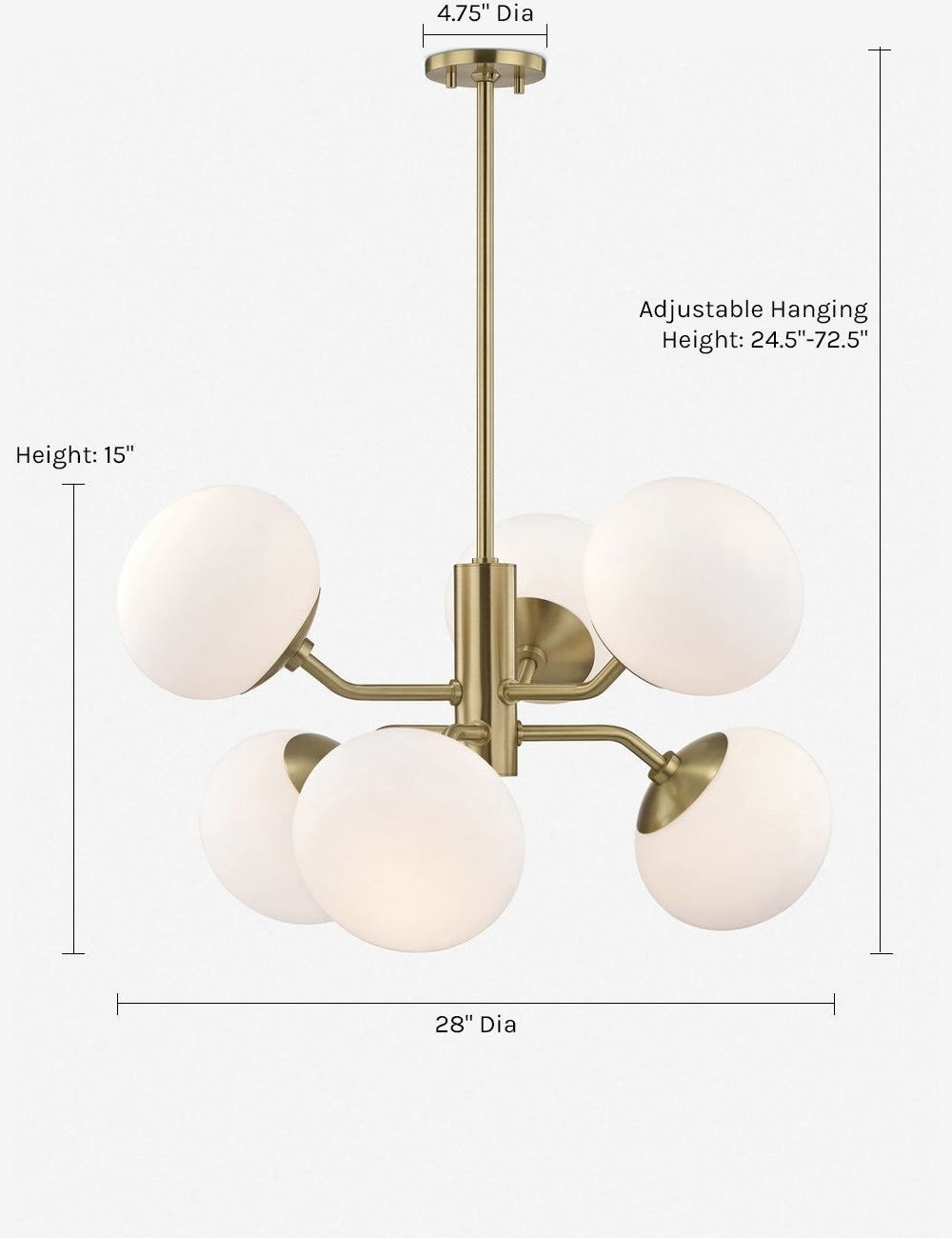 Lustre contemporain Lyndon en métal