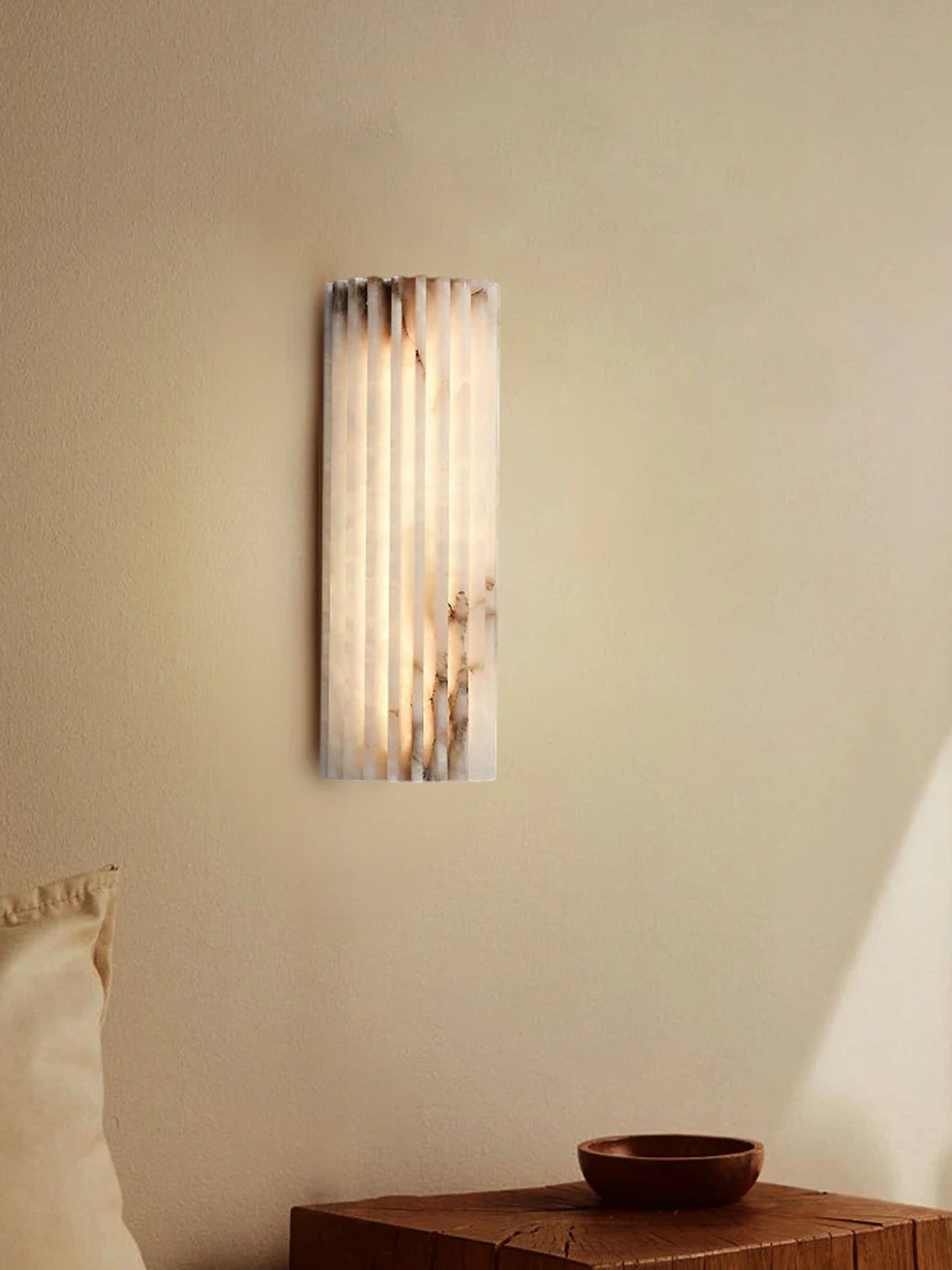 Applique murale moderne Sty en Albâtre Blanc