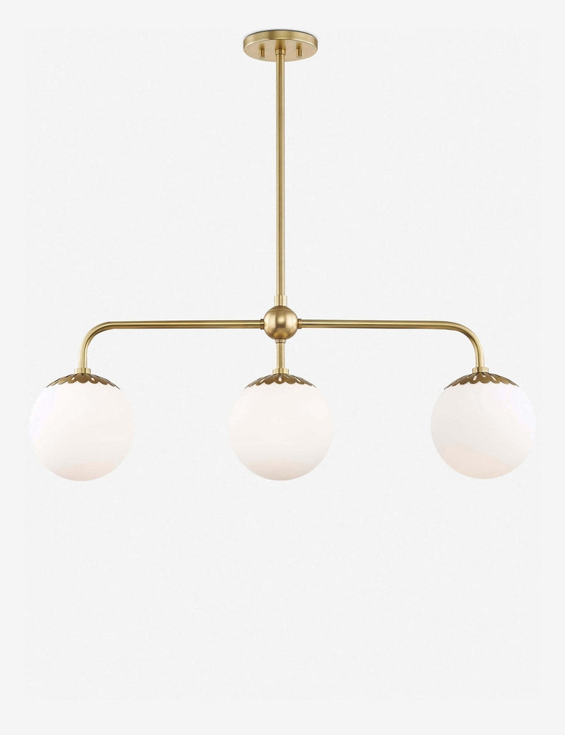 Lustre contemporain gris en acier