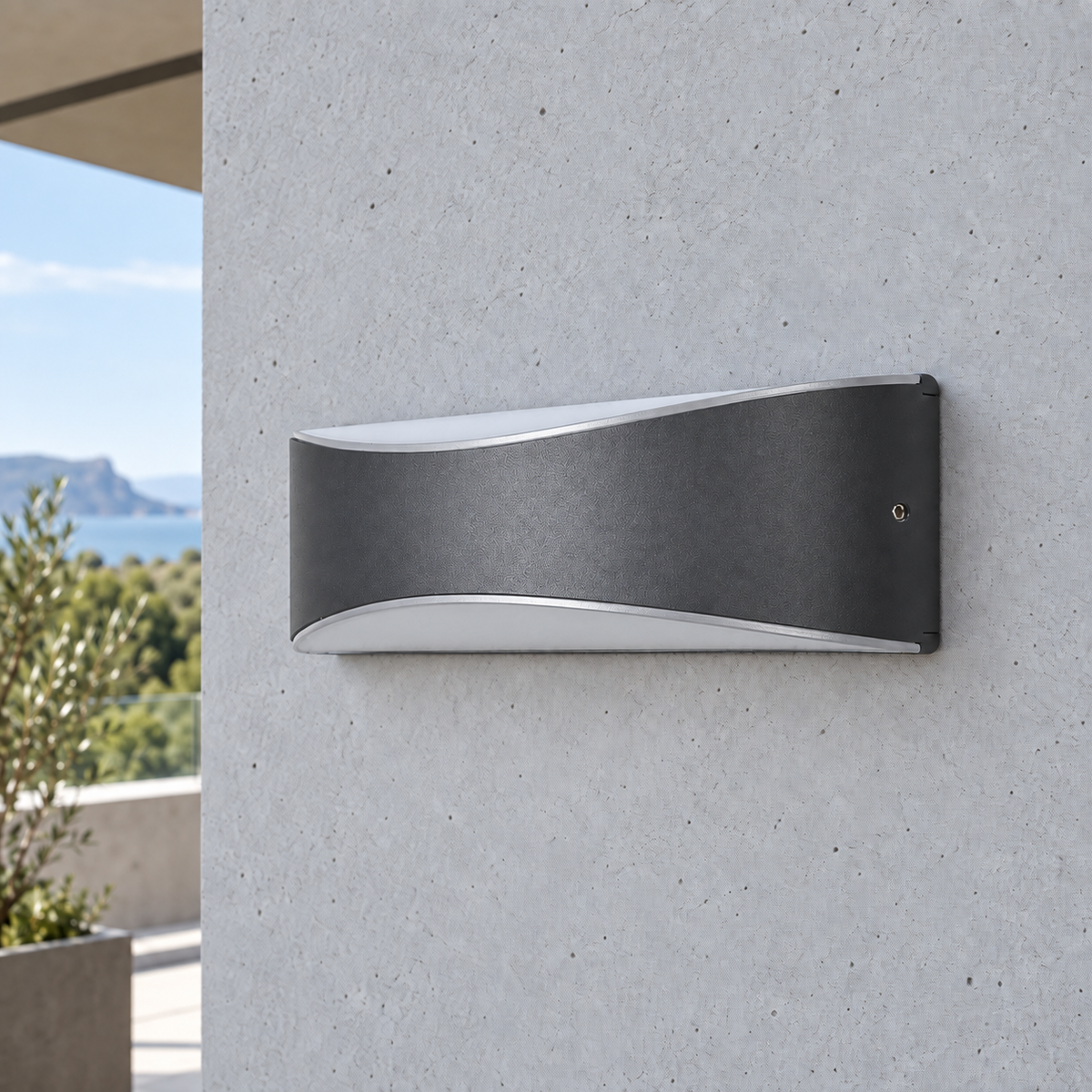 Applique extérieure Axe, de jour et éteinte