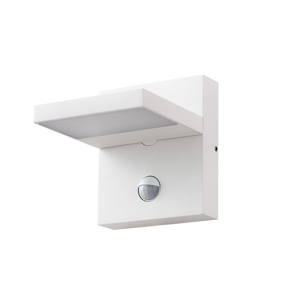 Applique d'extérieur LED, blanche, avec capteur, IP54, 16 cm — packshot