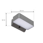 Dimensions de l’applique extérieure LED anthracite / blanc