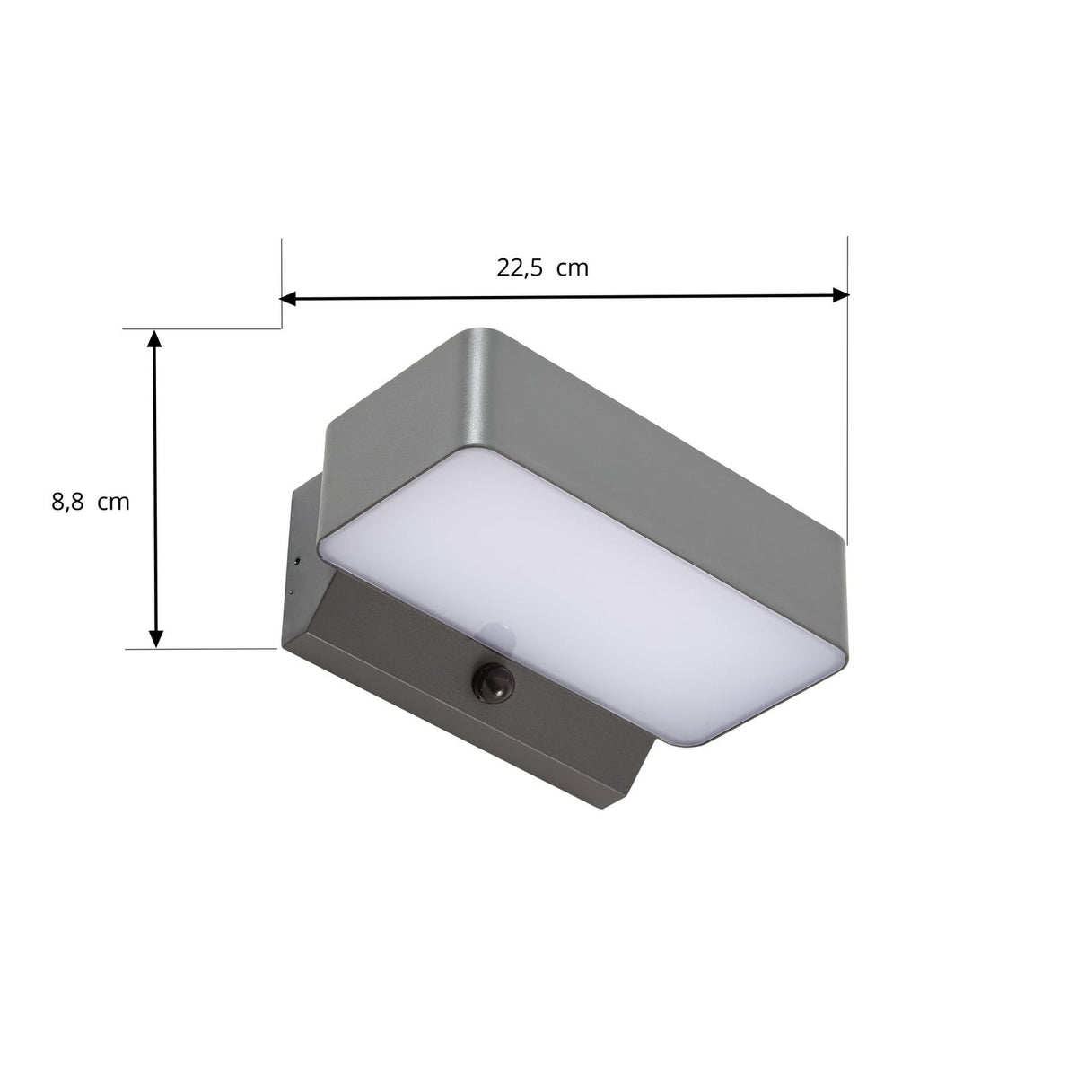 Dimensions de l’applique extérieure LED anthracite / blanc