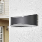 Vue 2 de l’applique extérieure LED anthracite / blanc satiné