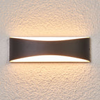 Vue 3 de l’applique extérieure LED anthracite / blanc satiné