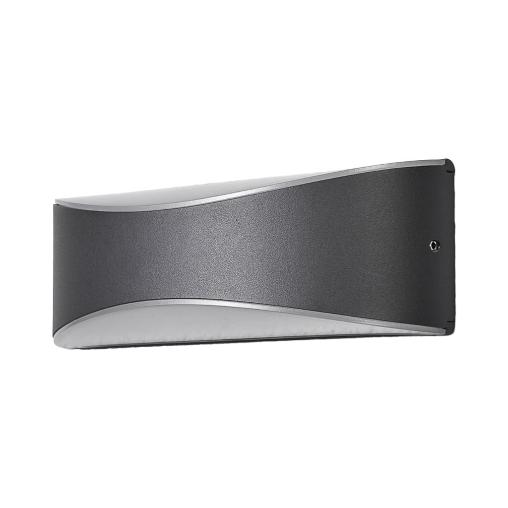 Vue détourée de l’applique extérieure LED anthracite / blanc satiné