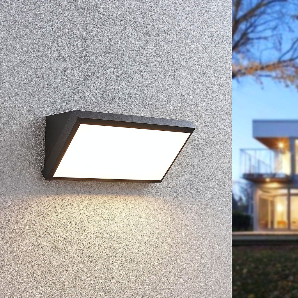 Vue 2 de l’applique extérieure LED gris foncé / blanc